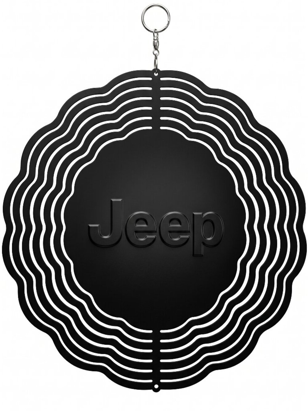 10" Jeep Black Edition Metal Kinetic Wind Spinner - Outdoor Yard Decor